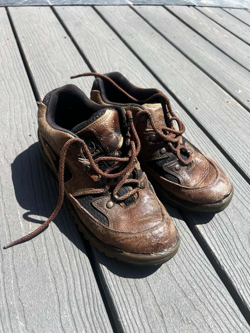 Timberland ACT Active Comfort Technology 46334 Brown Leather Hiking Shoes Size 5